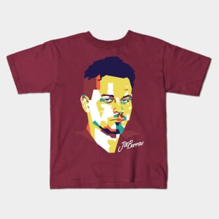 Joe Burrow Fanart WPAP Style Kids T-Shirt